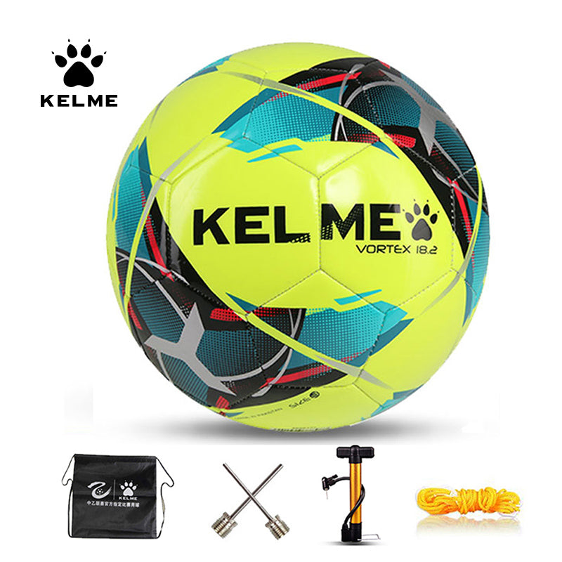 KELME Professional Football Soccer Ball TPU Size 3 Size 4 Size 5 Red Green Goal Team Match Training Balls Machine Sewing