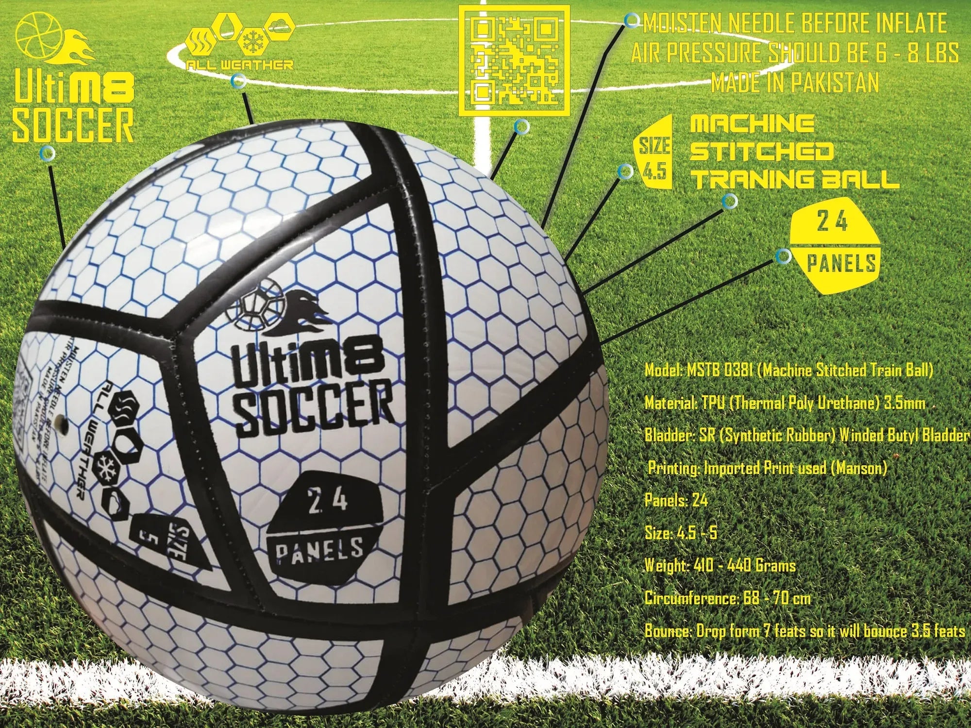 UltiM8 Soccer Ball \ Football (Official Size 5)